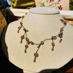 CHERYL REIS DESIGN WIRE WRAPPED CRYSTAL PENDANT